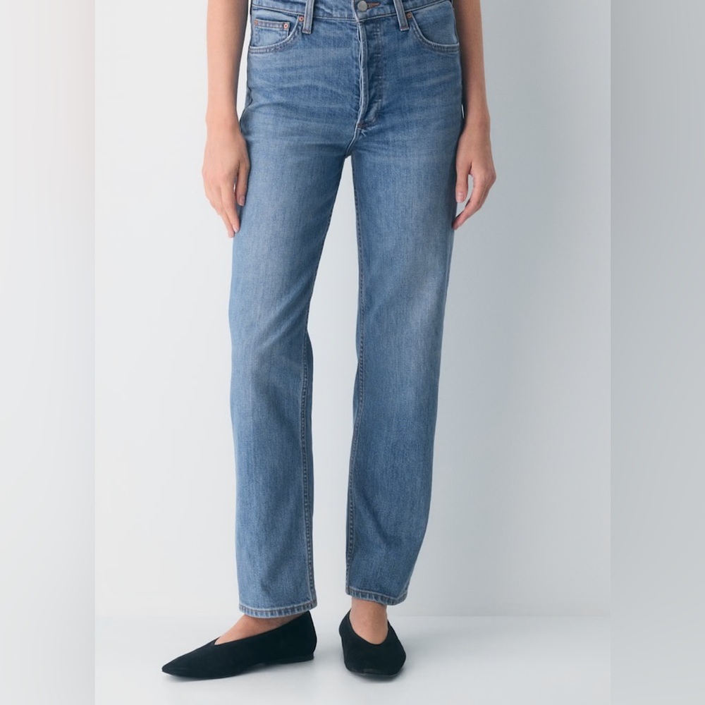 ARITZIA DENIM FORUM 31 the arlo high rise straight Blue Denim Jeans